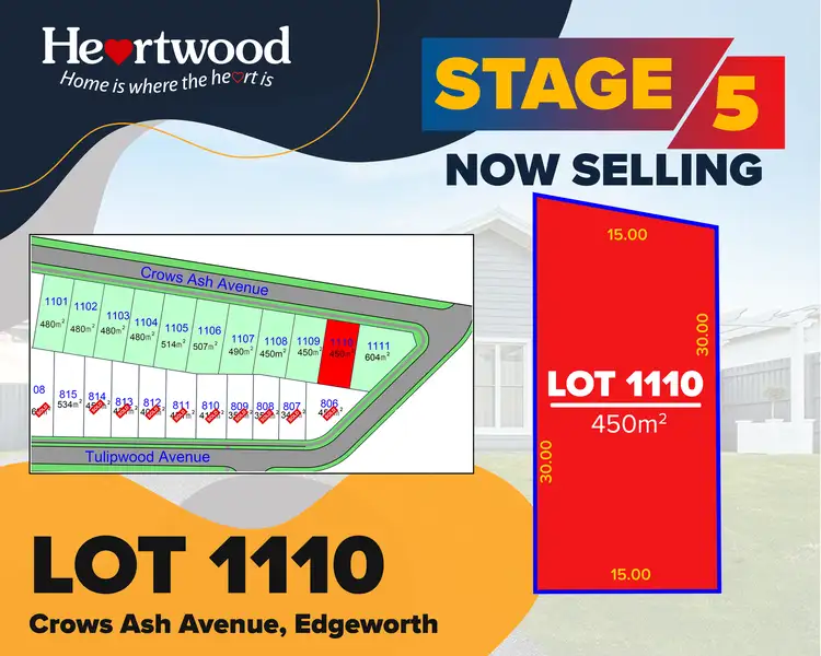 Main view of Homely land listing, LOT Lot, 1110 Crows Ash Avenue, Edgeworth NSW 2285