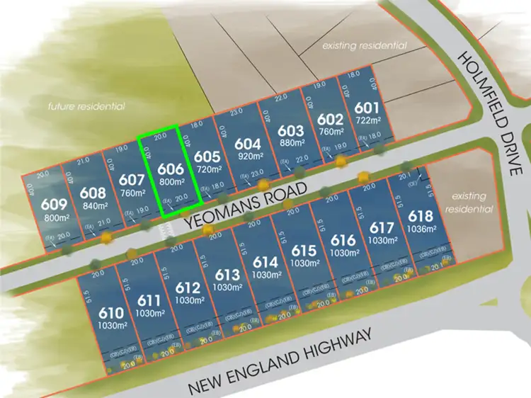 Main view of Homely land listing, 606 The Foothills Estate, Armidale NSW 2350