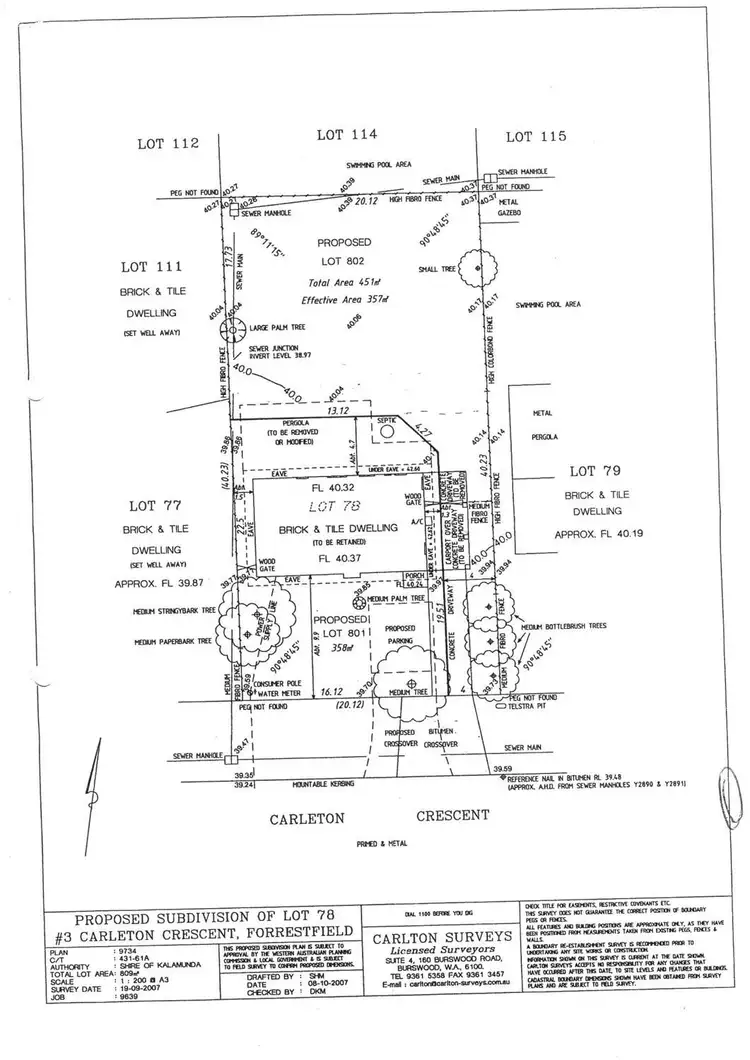 Second view of Homely land listing, 3A Carleton Crescent, Forrestfield WA 6058