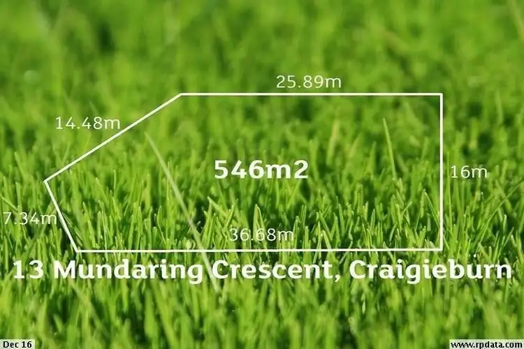 Main view of Homely land listing, 13 Mundaring Crescent, Craigieburn VIC 3064