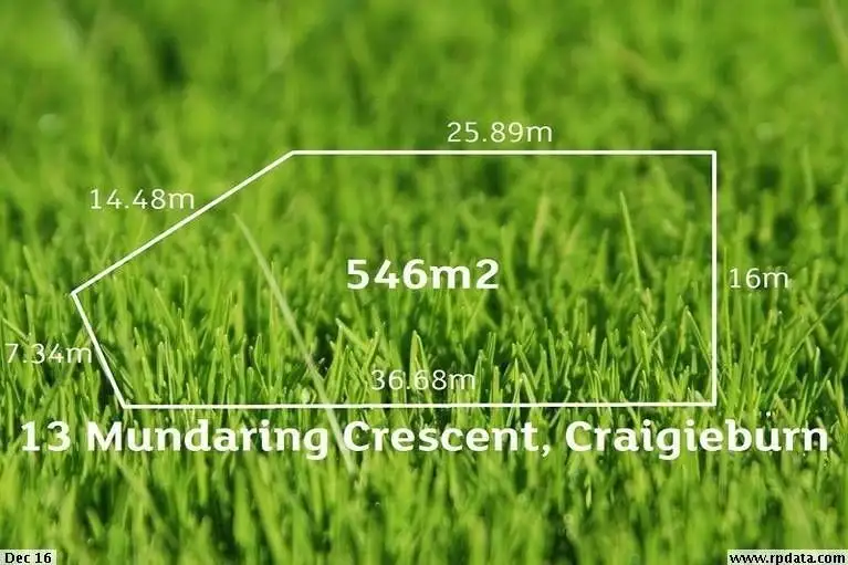 Main view of Homely land listing, 13 Mundaring Crescent, Craigieburn VIC 3064